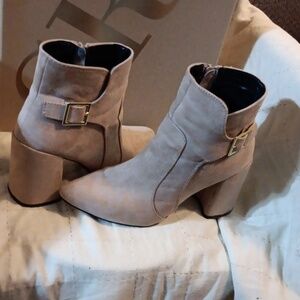 Charlotte Russe Tan Heeled Boots